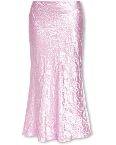 The Attico Satin Skirt - Pink