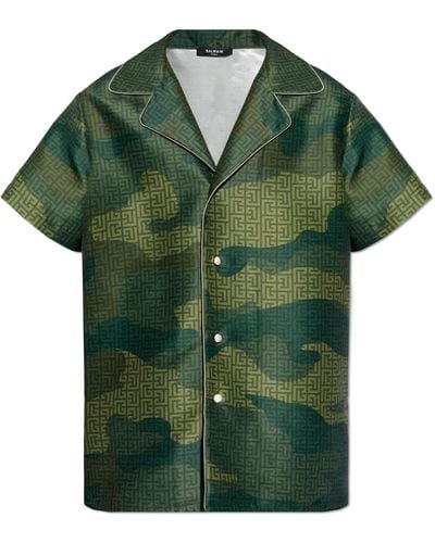 Balmain Short Sleeve Shirt - Green