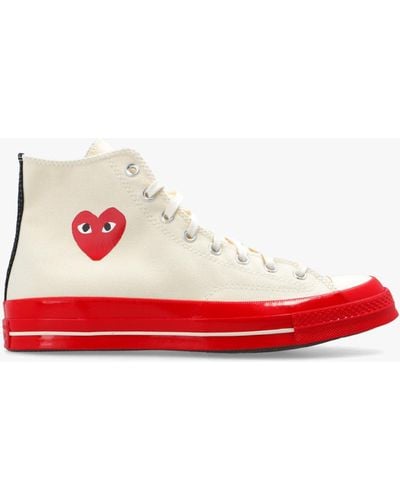 COMME DES GARÇONS PLAY Comme Des Garçons Play X Converse Canvas High-top Trainers - White