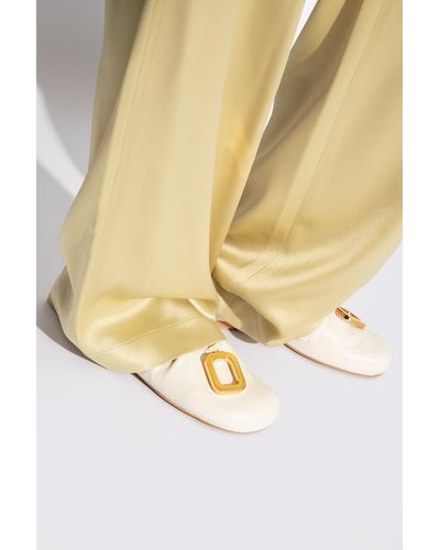 JW Anderson Leather Ballet Flats, - White