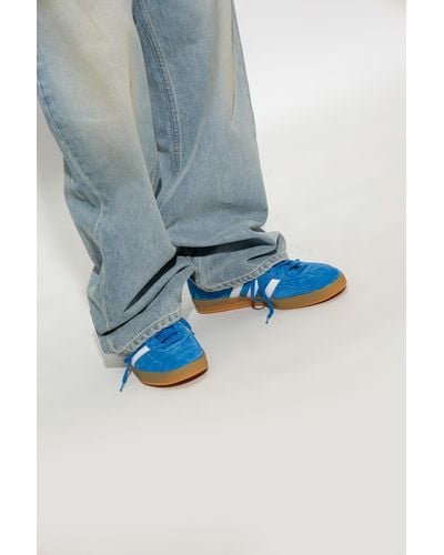 adidas Originals Gazelle Indoor Leather-trimmed Suede Sneakers - Blue
