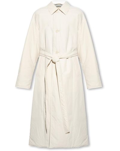 Gucci Insulated Coat With Belt - White