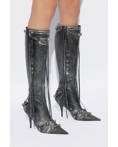 Balenciaga 'cagole' Heeled Boots, - Black