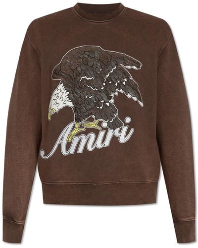 Amiri Sweatshirt With Logo, - Brown