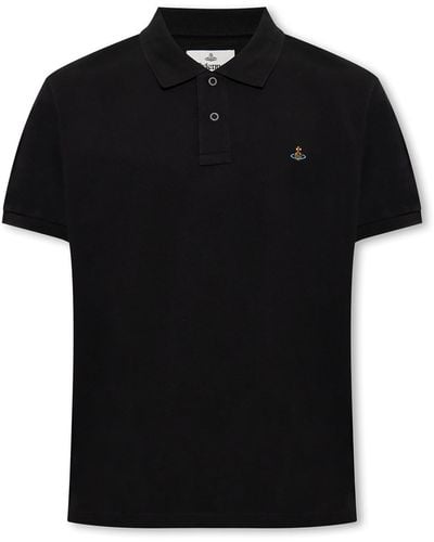 Vivienne Westwood Polo Shirt With Logo, - Black