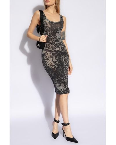 Versace Sleeveless Dress, - Gray