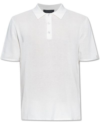 Rag & Bone 'harvey' Polo Shirt, - White