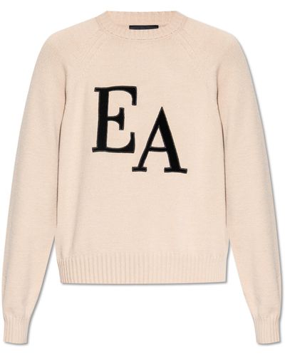 Emporio Armani Sweater With Logo - Natural