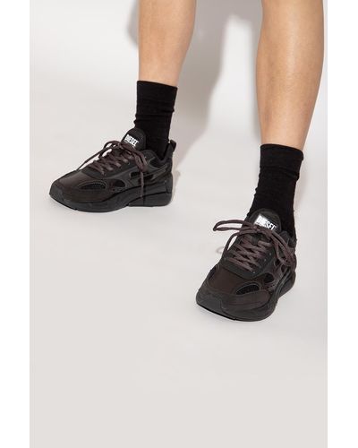 DIESEL S-serendipity Embossed-logo Mesh Sneakers, Size: - Black