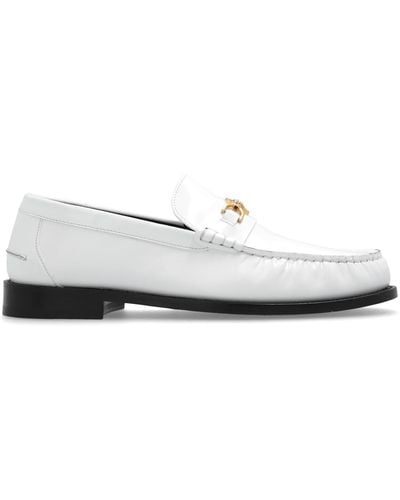 Versace Leather Loafers, - White