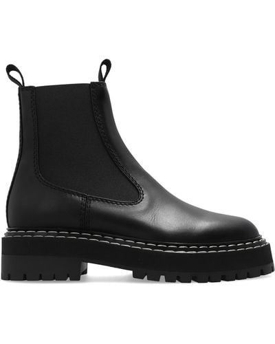 Proenza Schouler Leather Chelsea Boots - Black