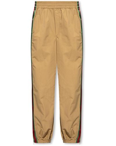 Gucci Side-stripe Trousers - Natural