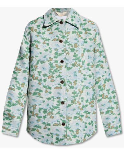 Samsøe & Samsøe 'athena' Jacket With Jacquard Pattern - Green