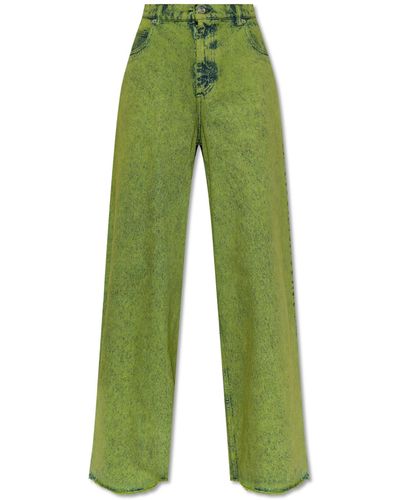 Marni Wide Leg Jeans, - Green
