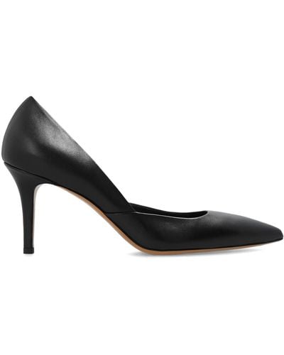 Isabel Marant ‘Purcy’ Leather Court Shoes - Black