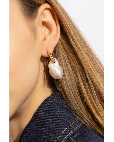 Bottega Veneta Pearl Earrings - Blue