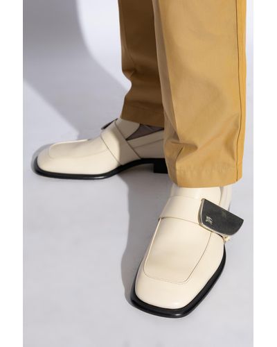 Burberry ‘Shield’ Loafers Shoes - Natural