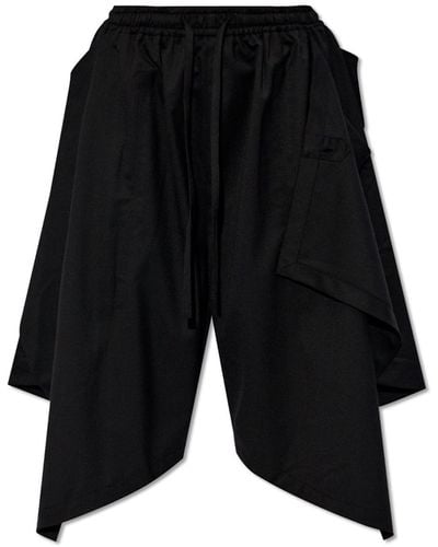 Y-3 Shorts With Logo, - Black