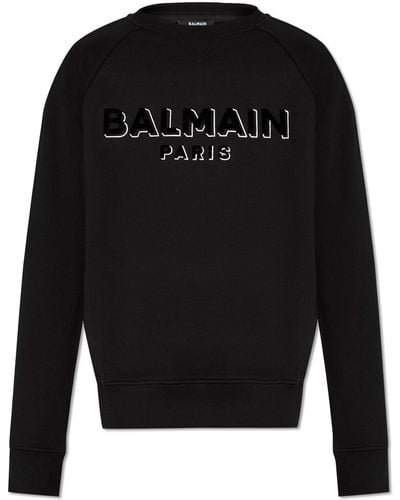 Balmain Sweatpants With Logo, - Black