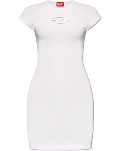 DIESEL D-Angiel Cotton-Blend Mini Dress - White