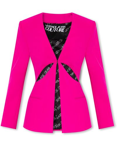 Versace Jeans Couture Blazer With Cut-outs - Pink