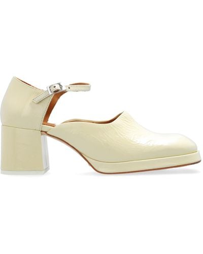 Miista 'yara' Court Shoes In Leather, - Natural