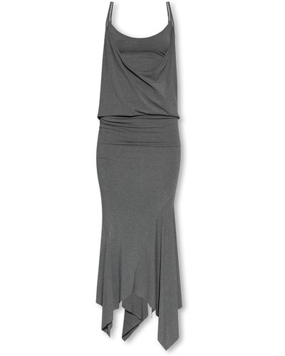 The Attico Maxi Slip Dress - Grey