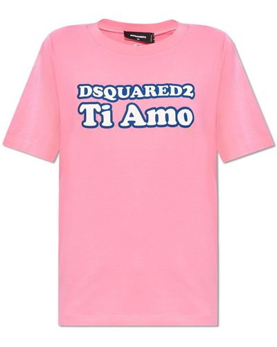 DSquared² T-shirt With Logo, - Pink