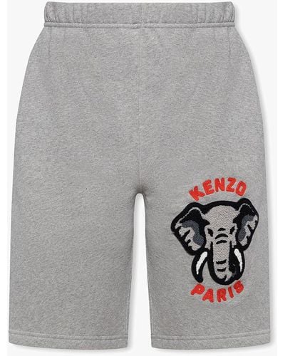 KENZO Shorts With Logo - Grey