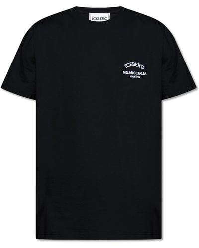 Iceberg T-shirt With Logo, - Black