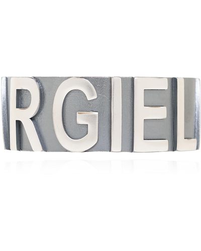 MM6 by Maison Martin Margiela Margiela 6 Engraved Cuff Bracelet - Metallic