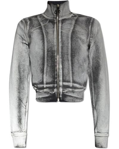 DIESEL 'd-emy-s' Sweatshirt With Standing Collar, - Grey