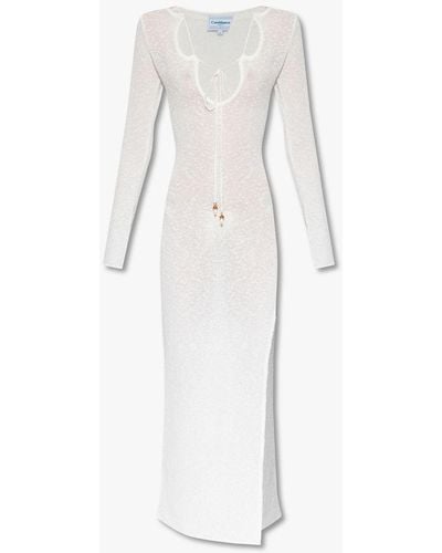 Casablancabrand Dress With Slit - White