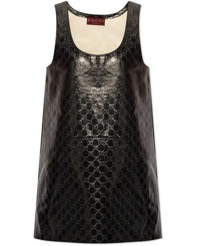 Gucci Leather Dress, - Black