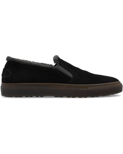 Brioni Slip-on Shoes, - Black