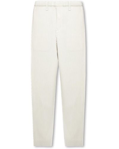 Homme Plissé Issey Miyake Pleated Trousers - White