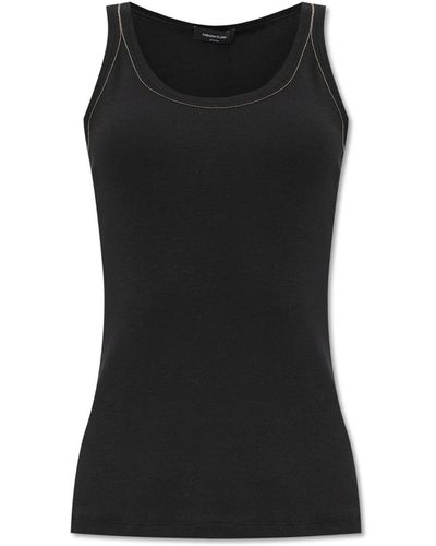 Fabiana Filippi Ribbed Top, - Black