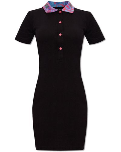 Versace Polo Dress, - Black