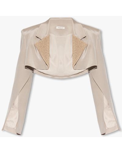 The Mannei ‘Marica’ Cropped Blazer - Natural