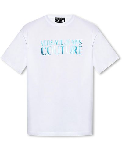 Versace T-shirt With Logo, - White