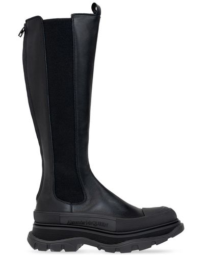 Alexander McQueen ‘Tread’ Knee-High-Boots - Black