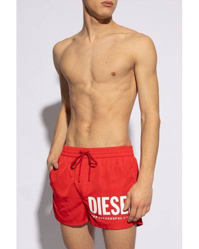 DIESEL ‘Bmbx-Mario’ Swimming Shorts - Red
