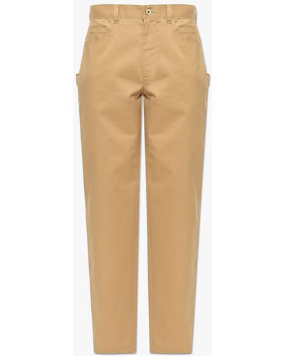 JW Anderson Trousers With Logo - Natural