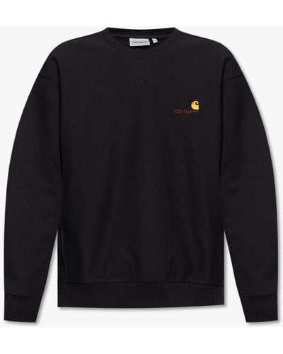 Carhartt Sweatshirt With Logo, - Black