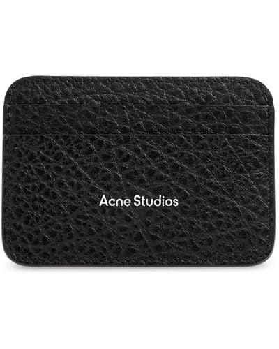 Acne Studios Card Case With Logo, - Black