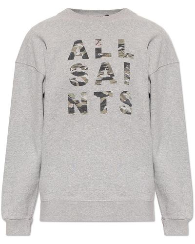 AllSaints 'adopto' Cotton Sweatshirt - Grey