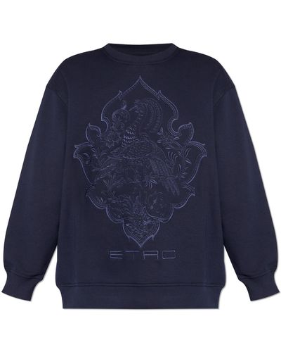 Etro Sweatshirt With Logo, - Blue