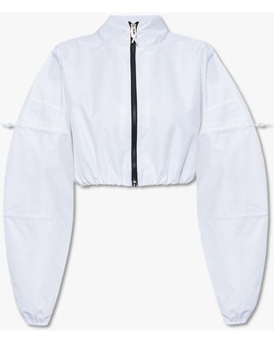Reebok Cropped Jacket With Standing Collar, - Blue
