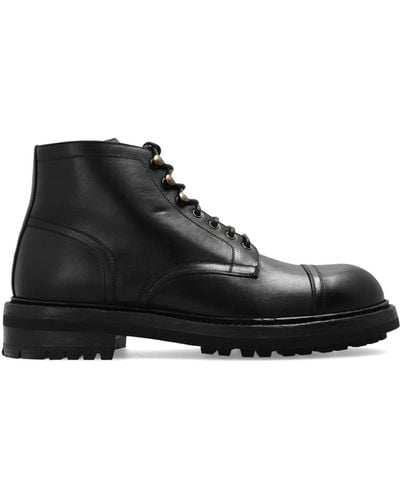 Dolce & Gabbana Leather Boots - Black