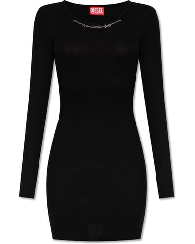 DIESEL ‘D-Matic’ Ribbed Dress - Black